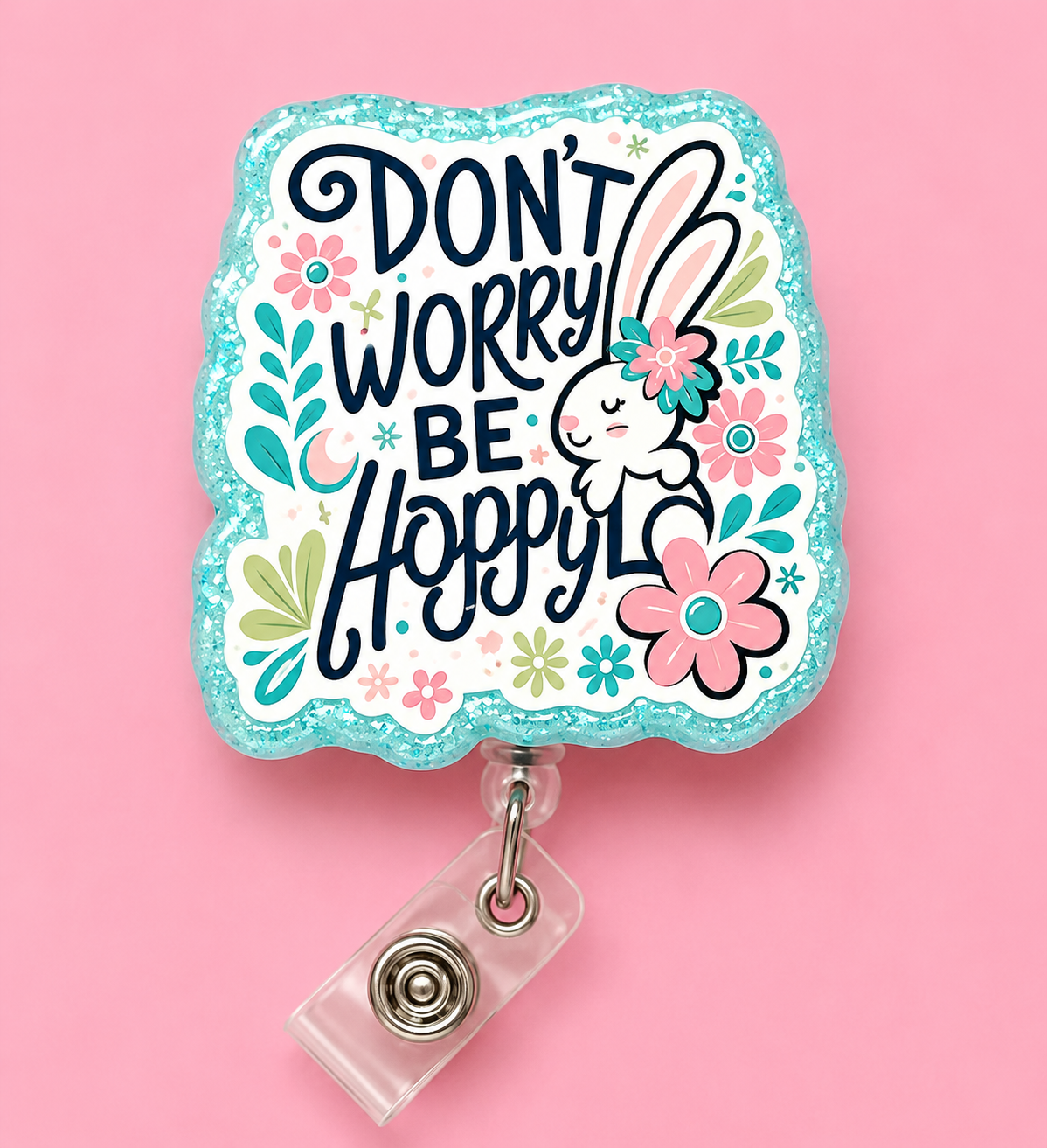 Don't Worry Be Hoppy Badge Reel