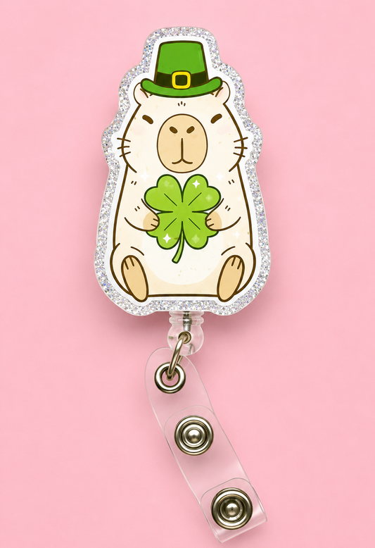 Capybara Badge Reel