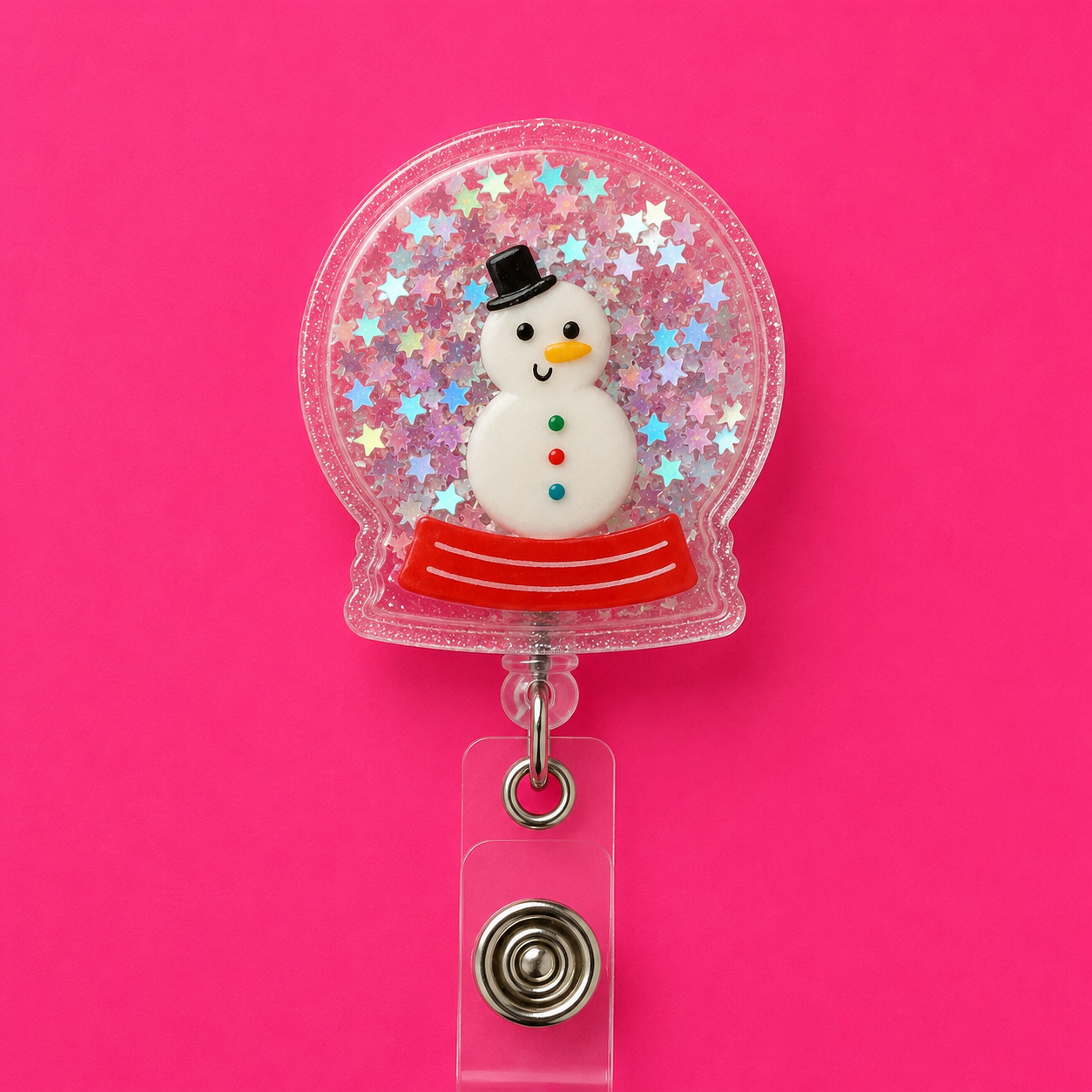 Snow Globe Badge Reel