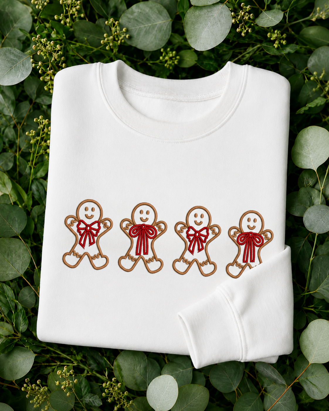 Gingerbread Embroidered Sweatshirt
